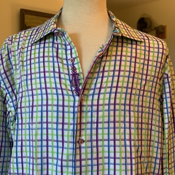 ROBERT GRAHAM WINDOWPANE CHECK SHIRT BRAND NEW WITHOUT TAGS - Picture 3 of 17